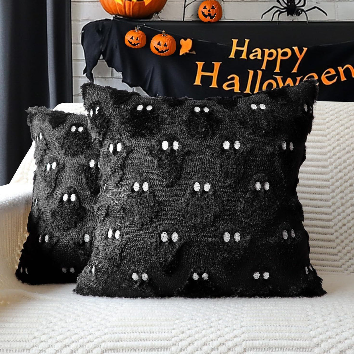 Pumpkin Ghost Cushion Cover Set - 2 Pack