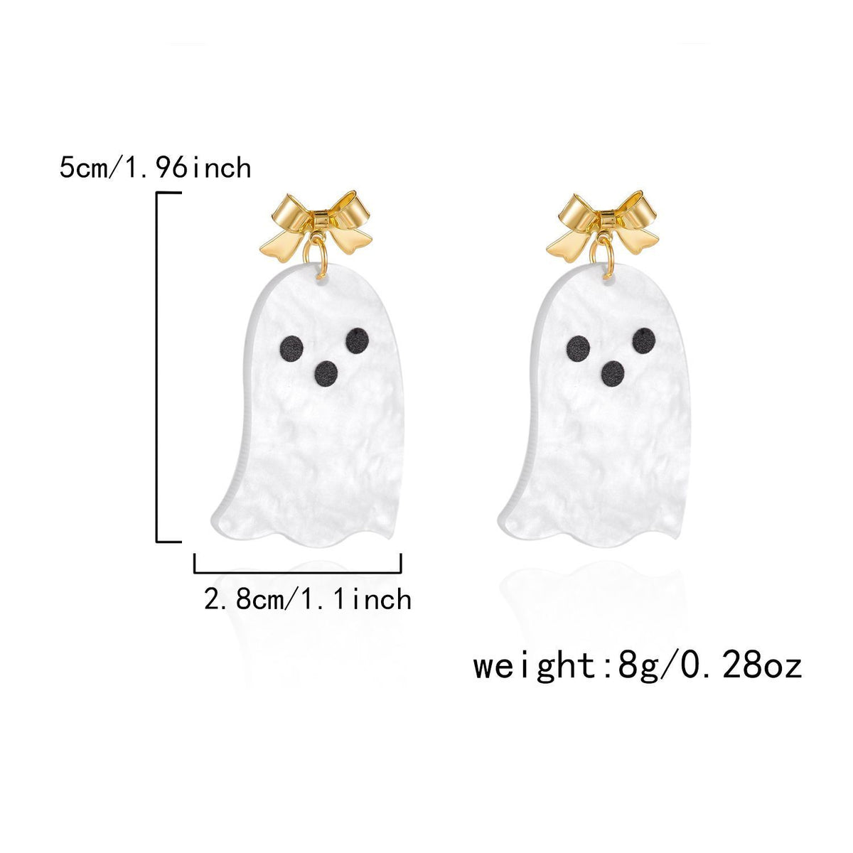 Gothic Pumpkin Ghost Drop Earrings - ER25Y0347