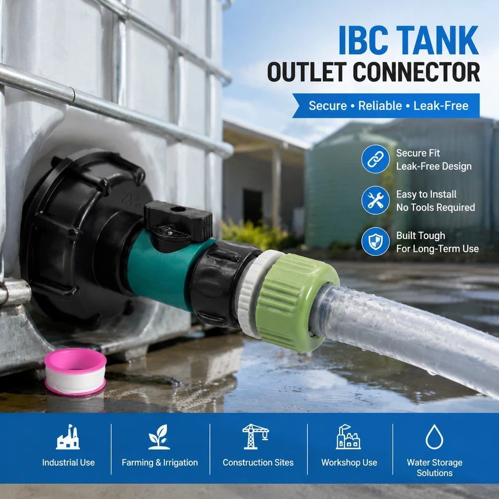 IBC Tank Outlet Tap with Shut-Off