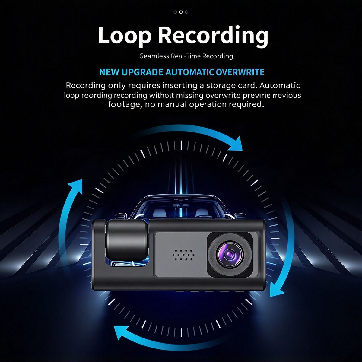 Wireless 2‑Inch HD WiFi Dash Cam Dual Front & Inside Lens 32G Memory Card Night Vision Parking Monitor Mobile Phone Interconnection, Surprise Gift For Family Friends Car Enthusiast