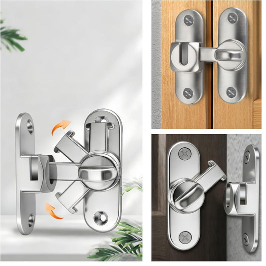 2-Pack No-Drill Door Latch Buckle with Screws