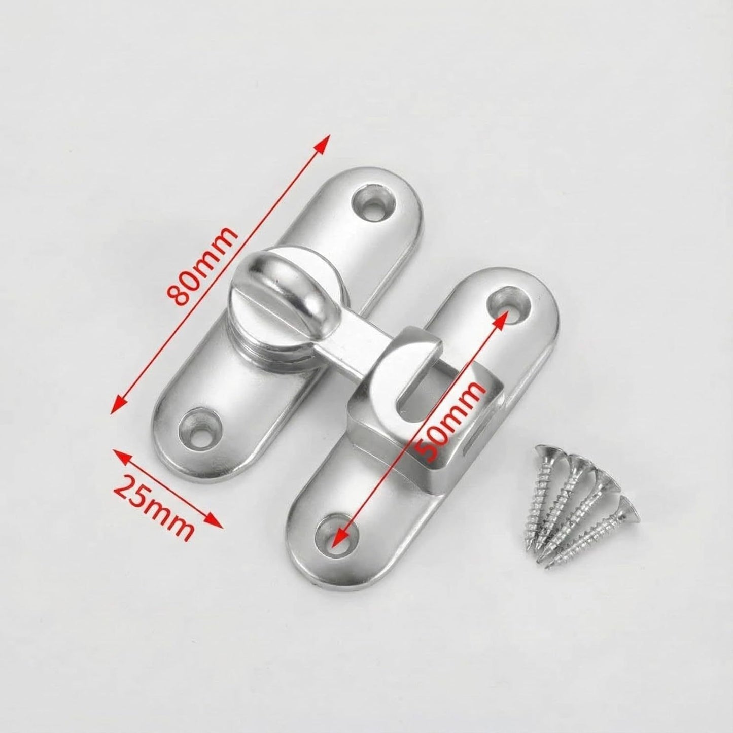 2Pcs No-Drill Door Latch Buckle with Screws