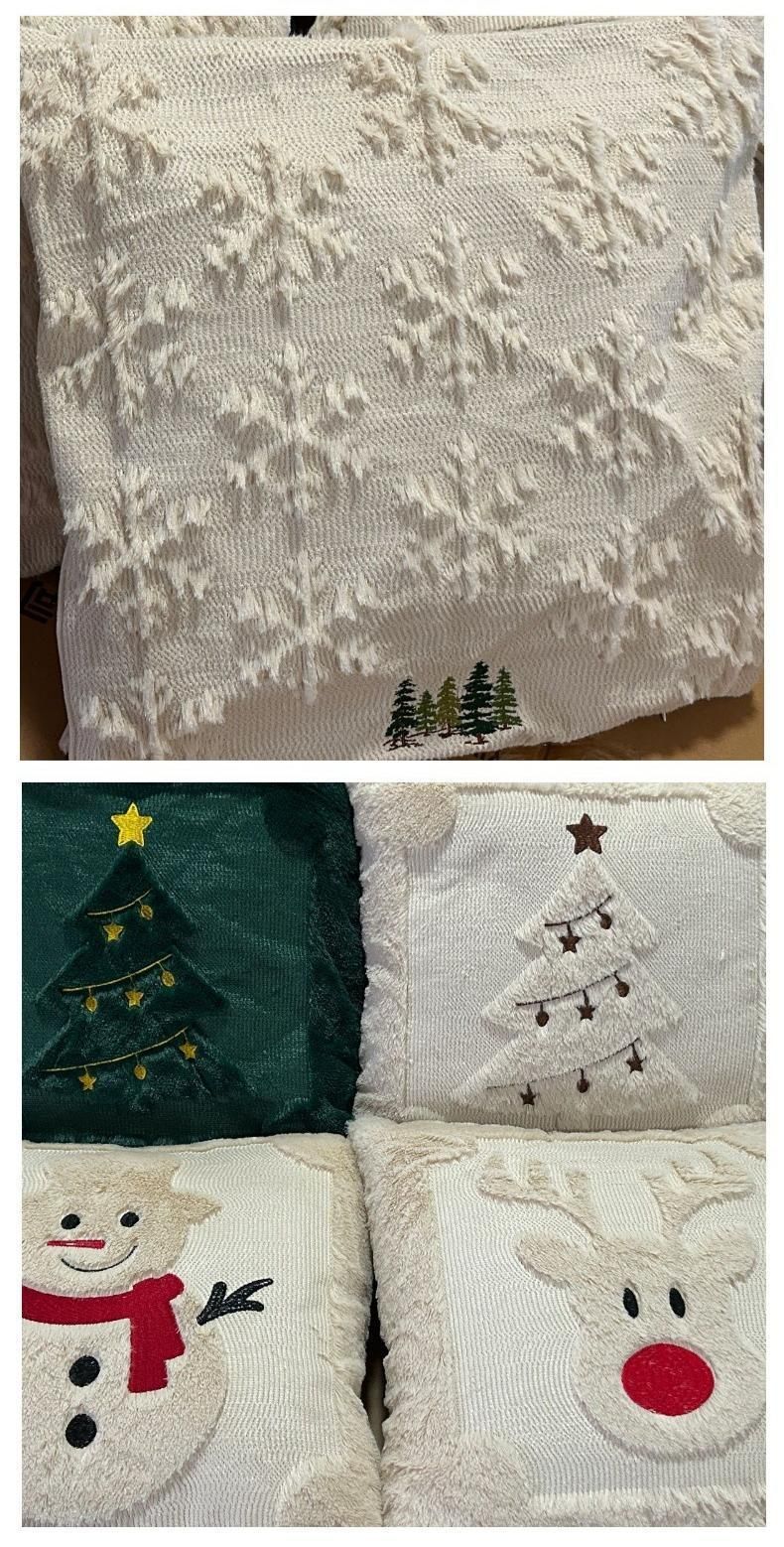 Christmas Cushion Cover Set - Snowman - 2 Pack