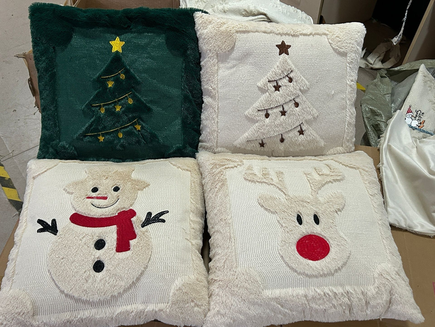 Christmas Cushion Cover Set - Snowman - 2 Pack