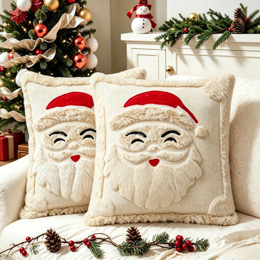 Christmas Cushion Cover Set - Santa - 2 Pack