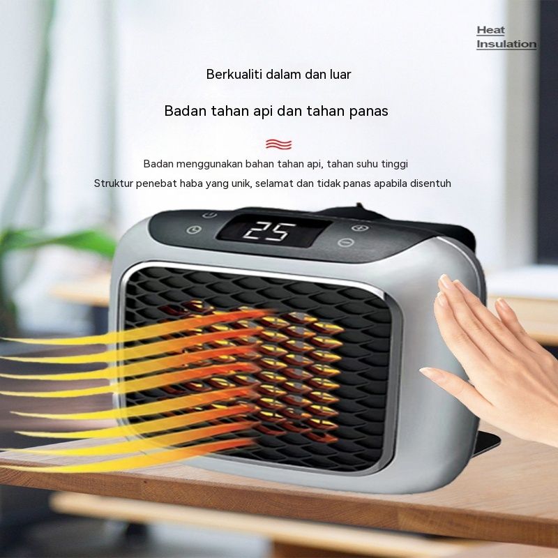 Wall-Mounted Space Heater - Grey