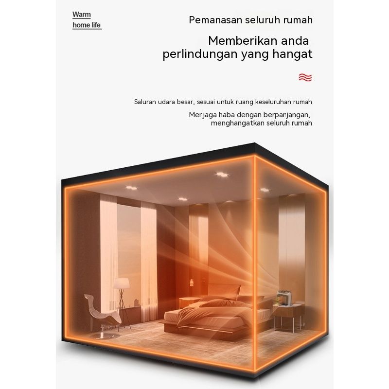 Wall-Mounted Space Heater - Grey