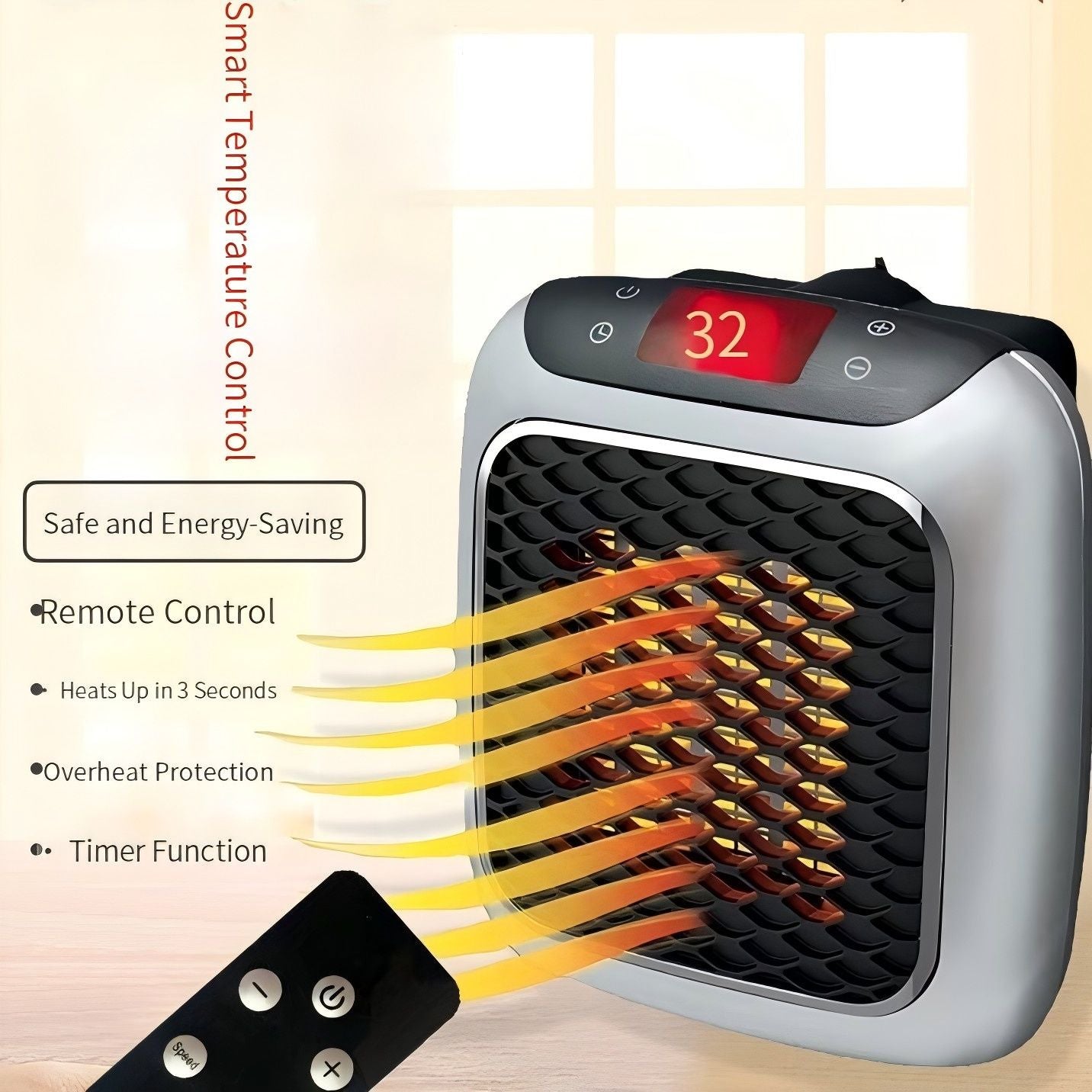 Wall-Mounted Space Heater - Green