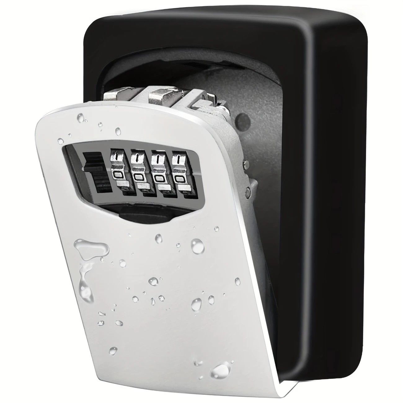 Waterproof Secure Key Lockbox with Combination Lock - grey