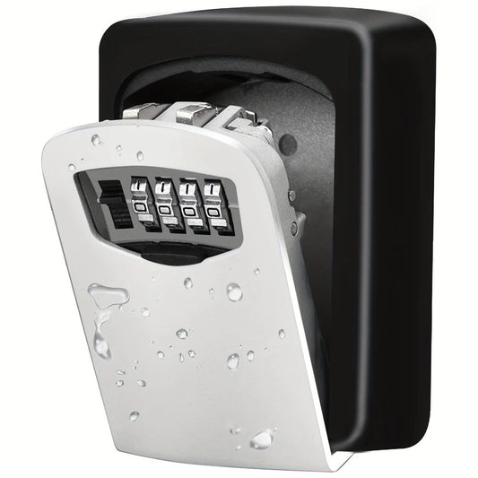 Waterproof Secure Key Lockbox with Combination Lock - grey