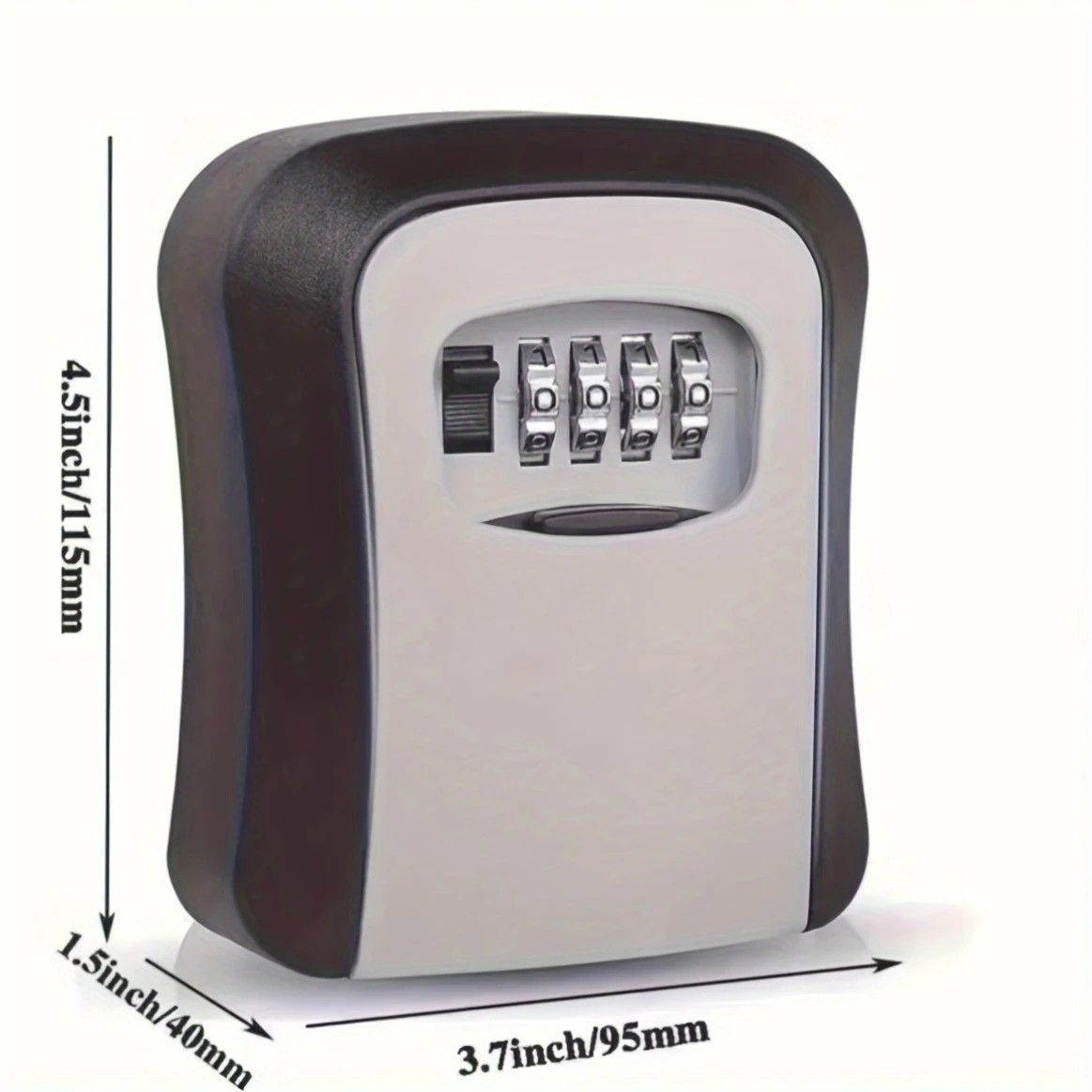 Waterproof Secure Key Lockbox with Combination Lock - BLACK