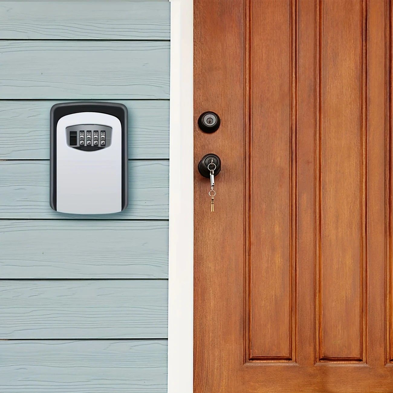 Waterproof Secure Key Lockbox with Combination Lock - BLACK