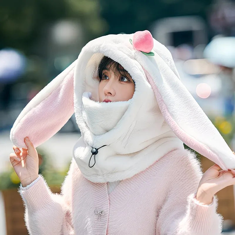 Rabbit Ear Thermal Winter Hat - Grey