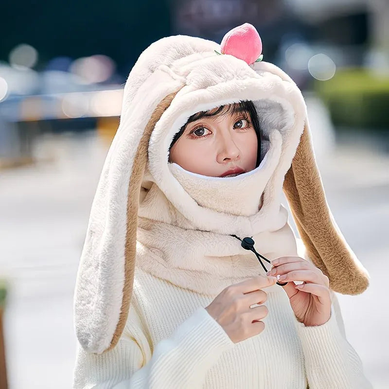Rabbit Ear Thermal Winter Hat - Grey