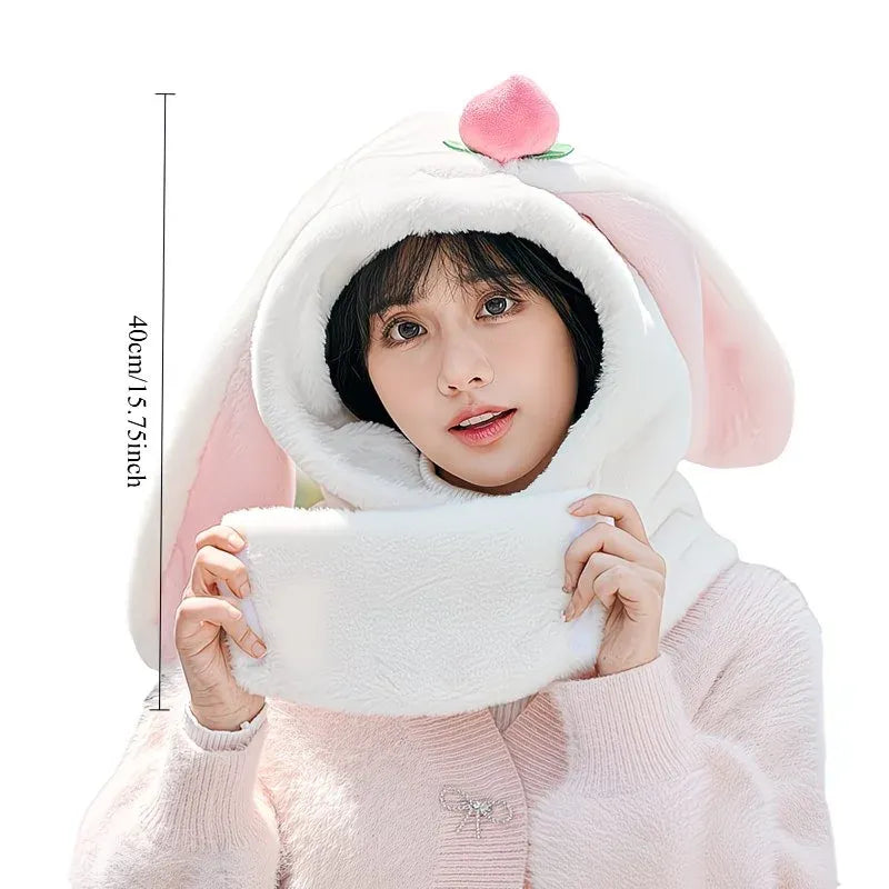 Rabbit Ear Thermal Winter Hat - Grey