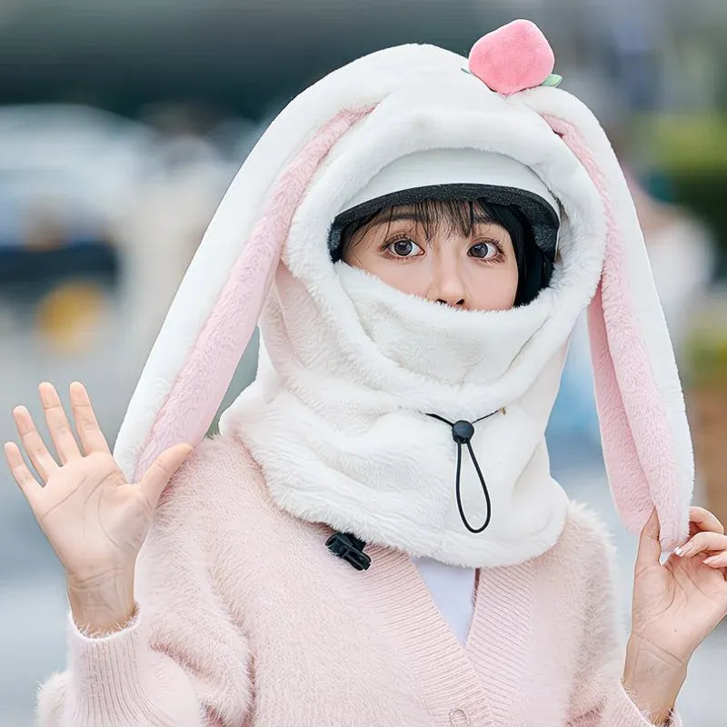 Rabbit Ear Thermal Winter Hat - Grey
