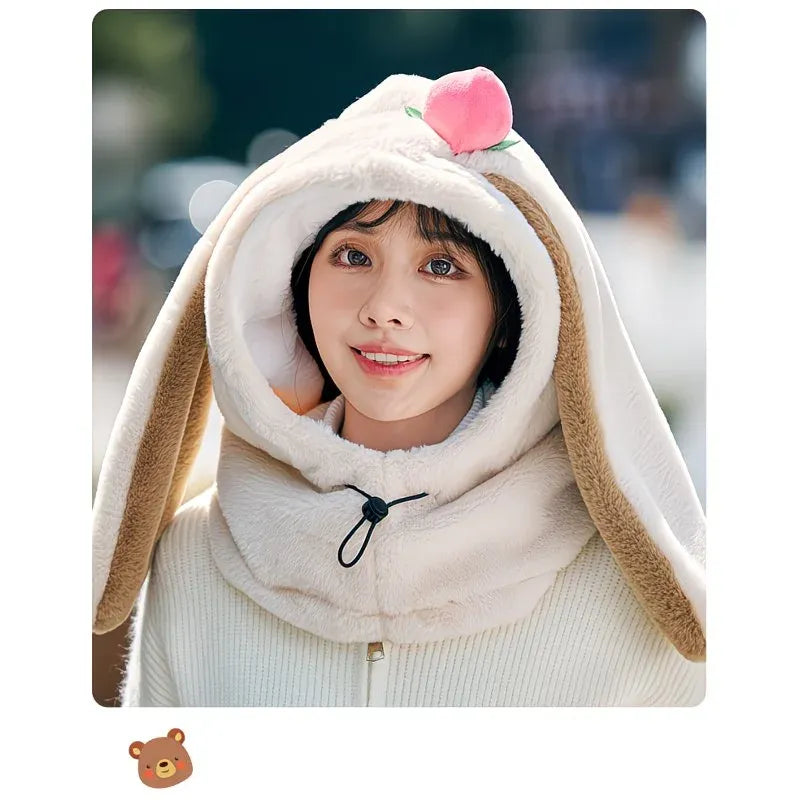 Rabbit Ear Thermal Winter Hat - Grey