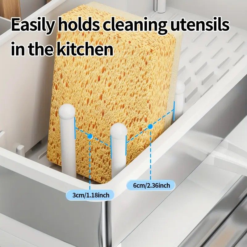 Black 360 Rotating Sink Sponge Holder