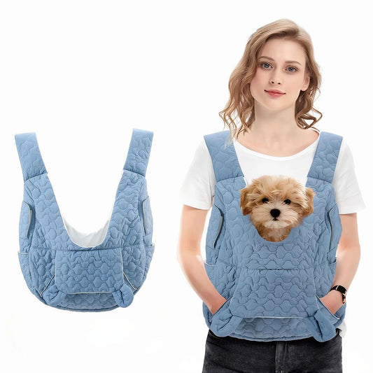 Blue Front-Facing Pet Carrier Backpack