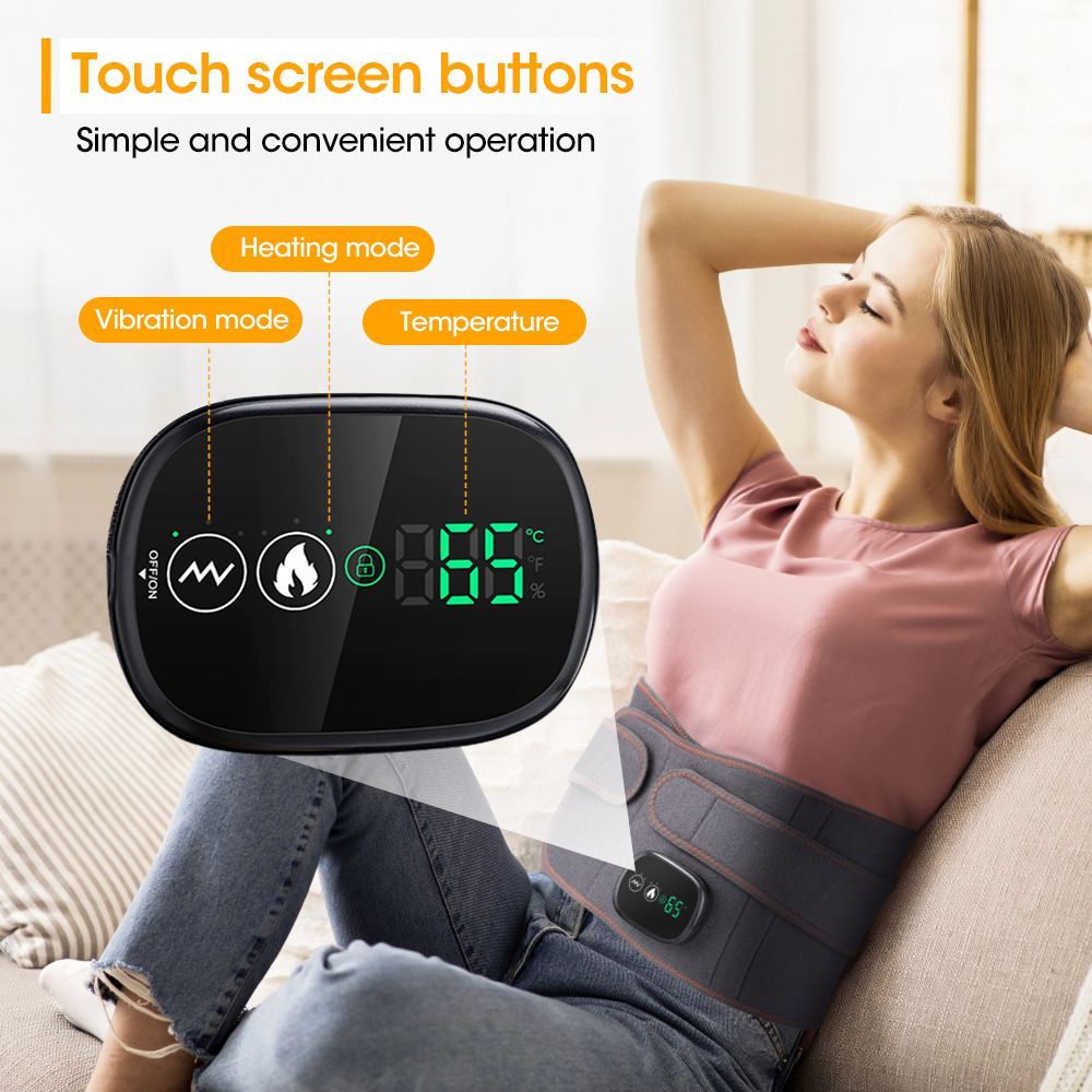 Heated Waist Massager Belt - Grey