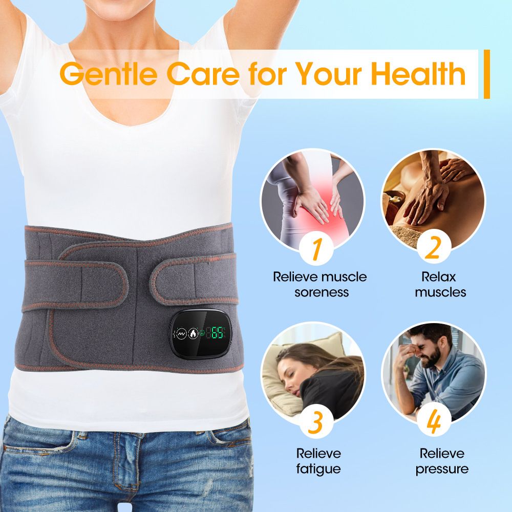 Heated Waist Massager Belt - Grey