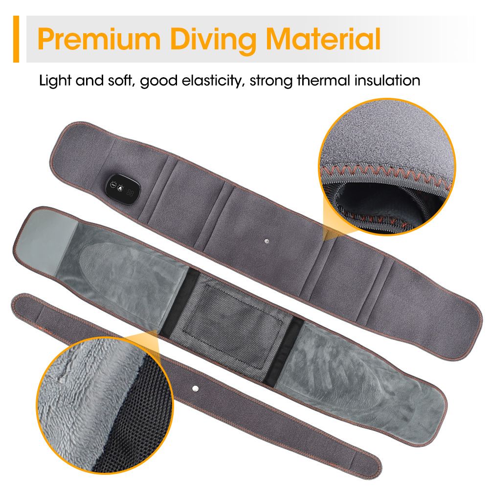 Heated Waist Massager Belt - Grey