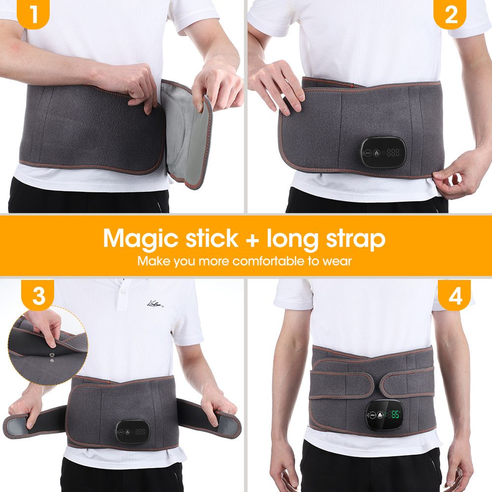 Heated Waist Massager Belt - Grey