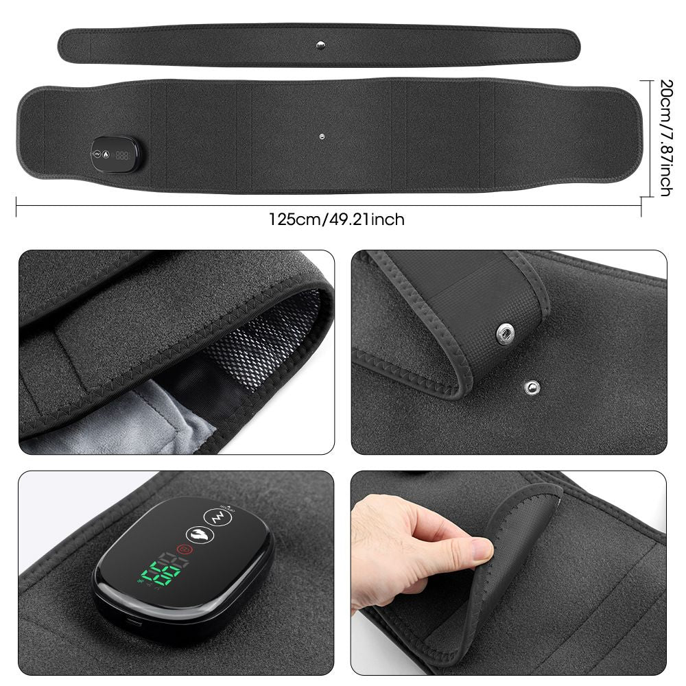 Heated Waist Massager Belt - Grey