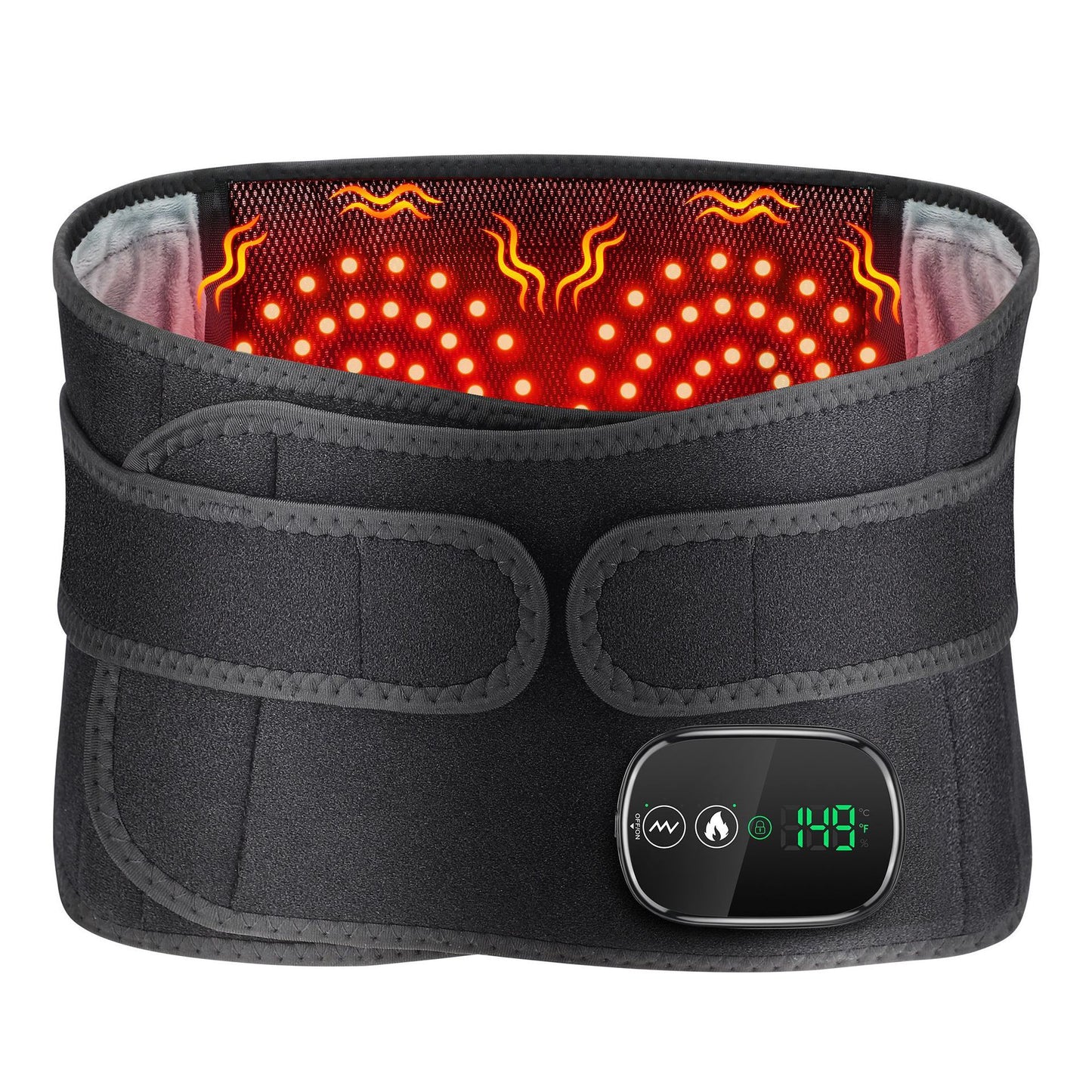 Heated Waist Massager Belt - Grey