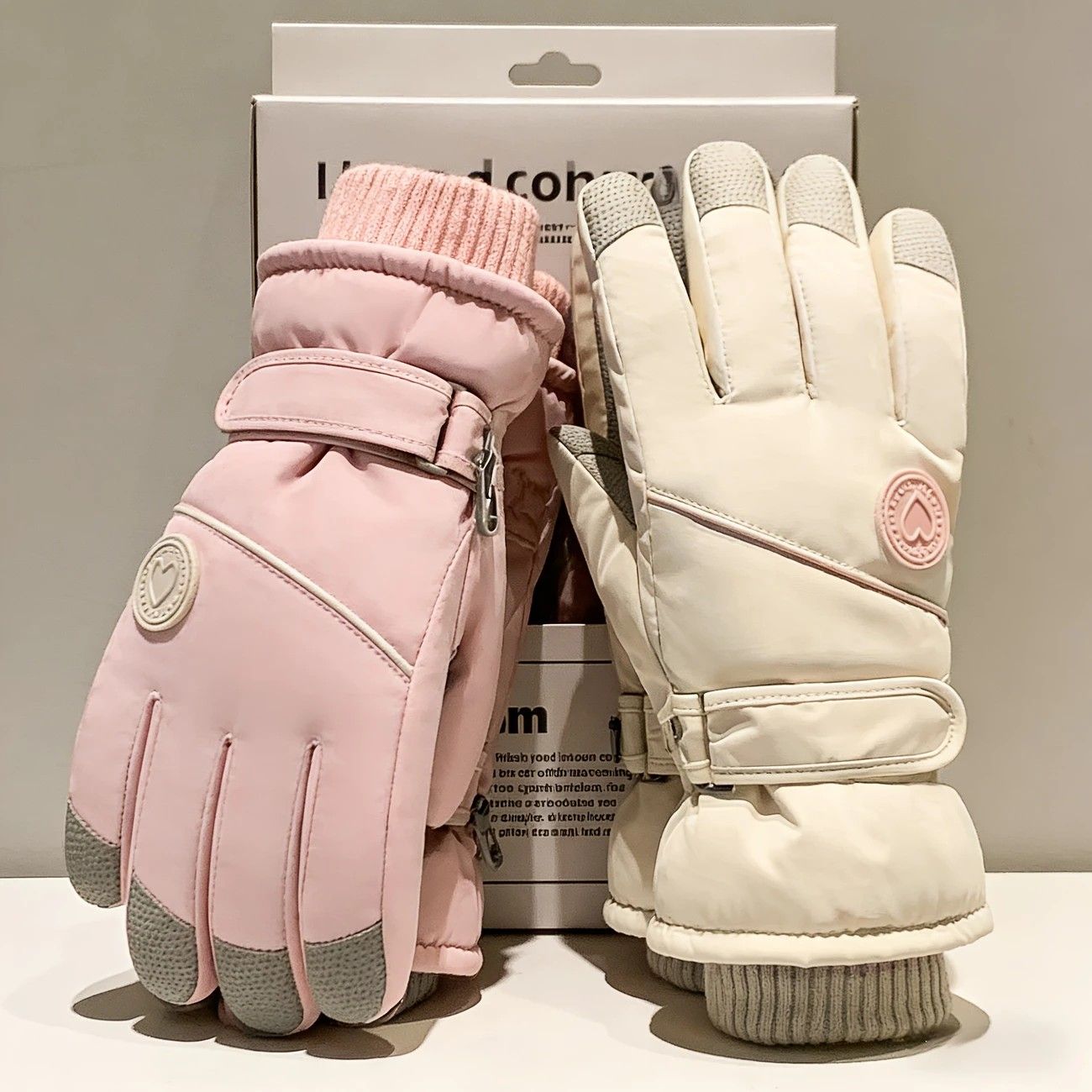 Women's Winter Thick Warm Gloves｜Windproof, Anti-Slip (pink)
