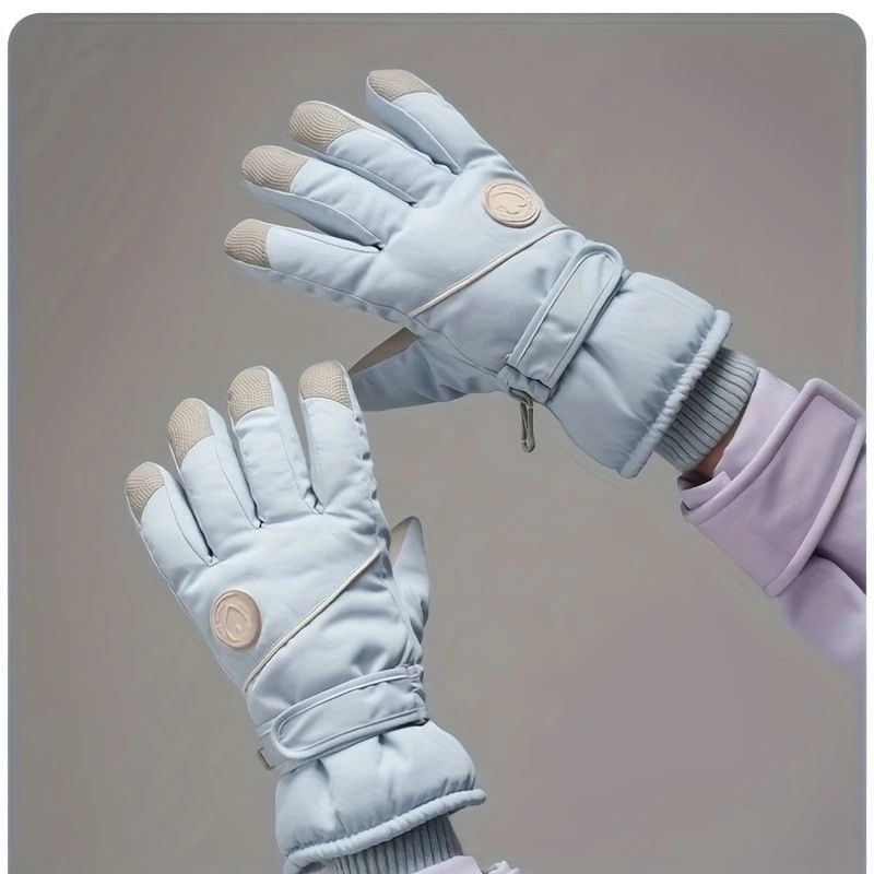 Women's Winter Thick Warm Gloves｜Windproof, Anti-Slip (BLUE)
