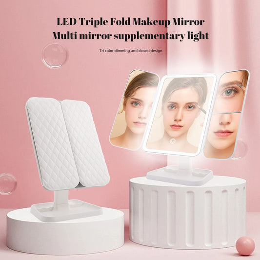 White Rechargeable LED Vanity Mirror
