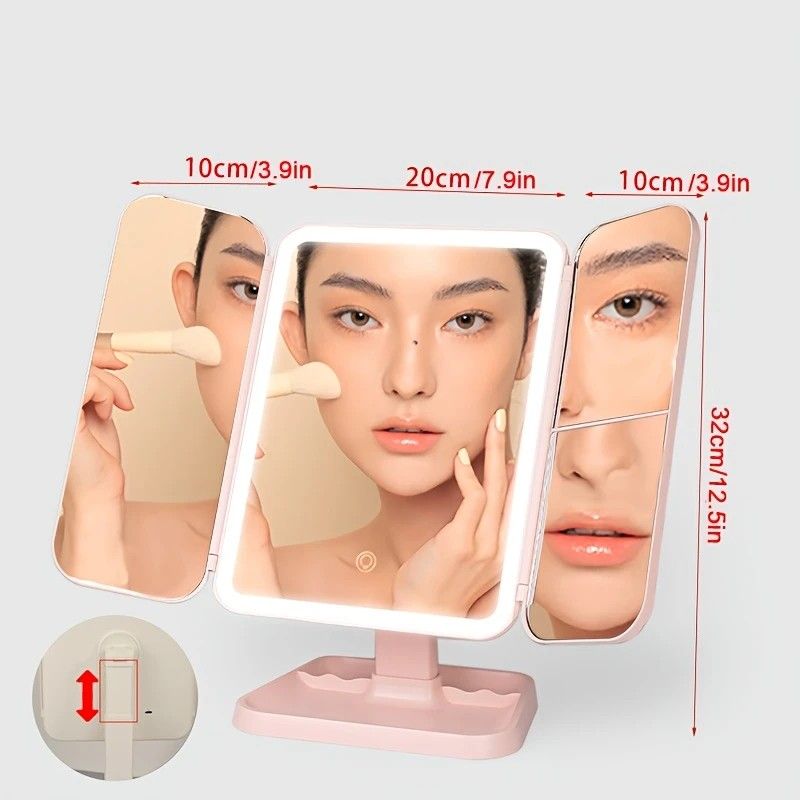 White Rechargeable LED Vanity Mirror