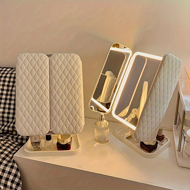 White Rechargeable LED Vanity Mirror