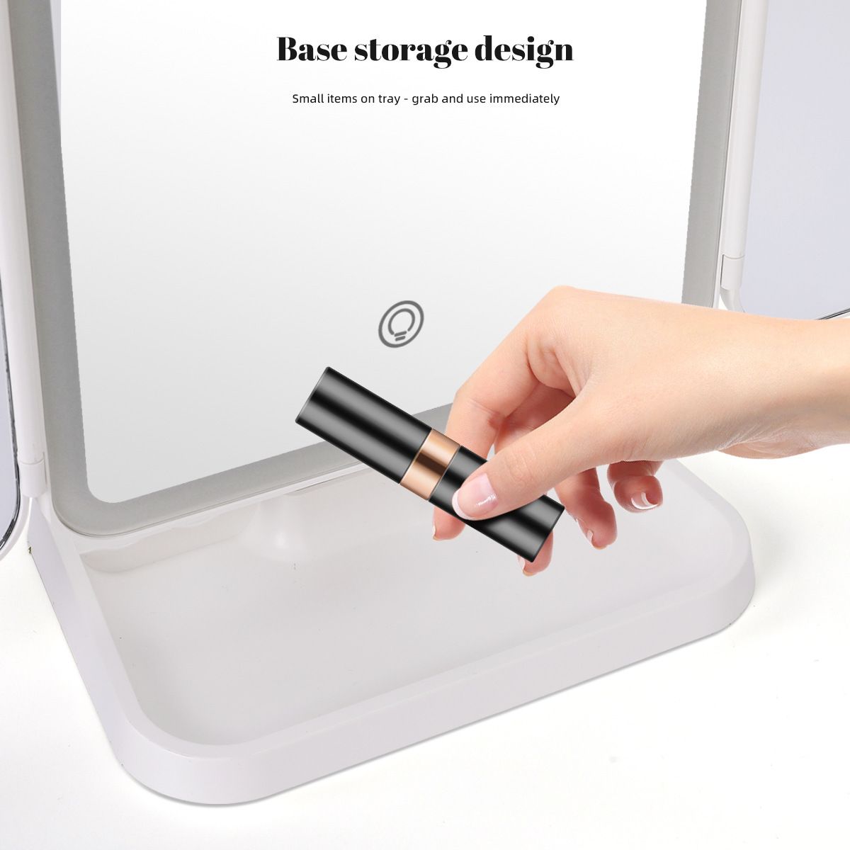 White Rechargeable LED Vanity Mirror