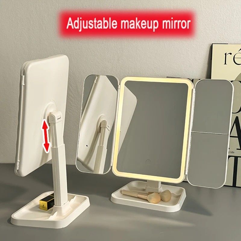 White Rechargeable LED Vanity Mirror