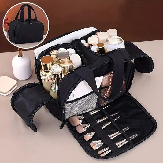 Travel Toiletry & Makeup Bag - Black