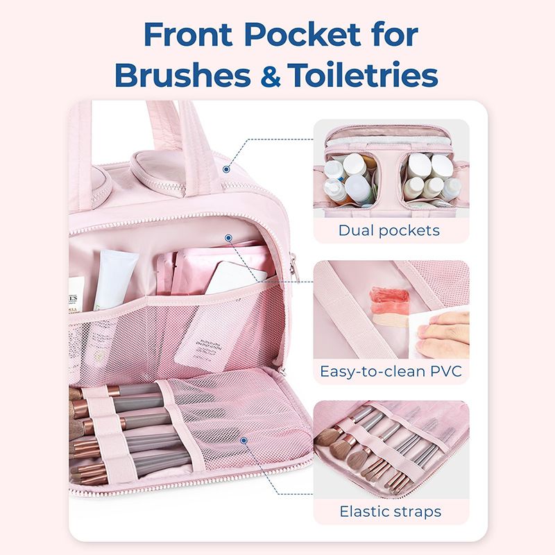 Travel Toiletry & Makeup Bag - Black