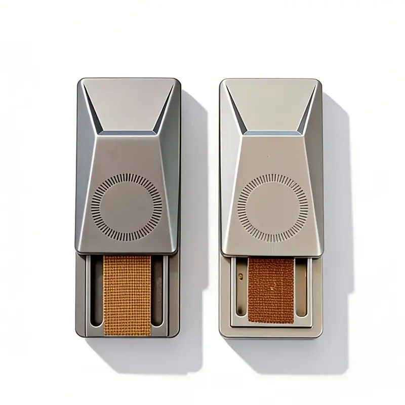 Zinc Alloy Cyber Pusher Click Coin, Mini Metal Fingertip Stress Reliever, EDC Crisp Click Sound Office Desk Toy(khaki)