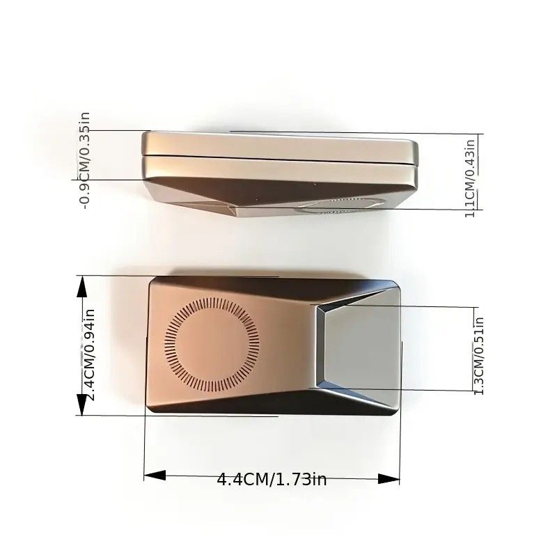 Zinc Alloy Cyber Pusher Click Coin, Mini Metal Fingertip Stress Reliever, EDC Crisp Click Sound Office Desk Toy(khaki)