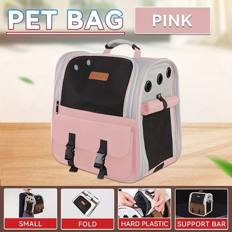 Sakura Pink Foldable Cat Backpack Carrier