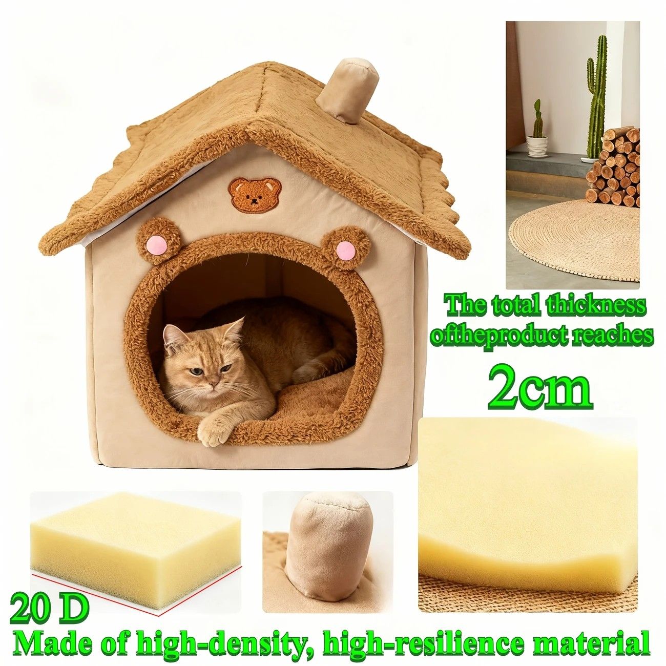 Medium Washable Cat Bed House