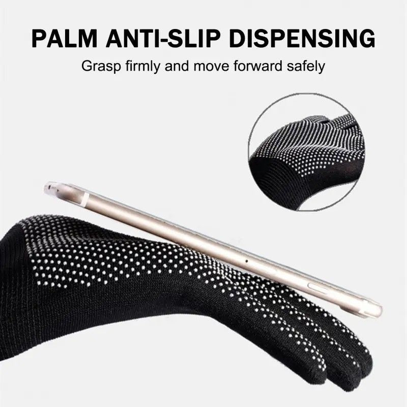 10 pairs Nylon Dot Grip Work Gloves – 13-Gauge PVC Dots Safety Gloves for Construction, Electrical & Handling, Breathable Knit, Non-Slip(black)