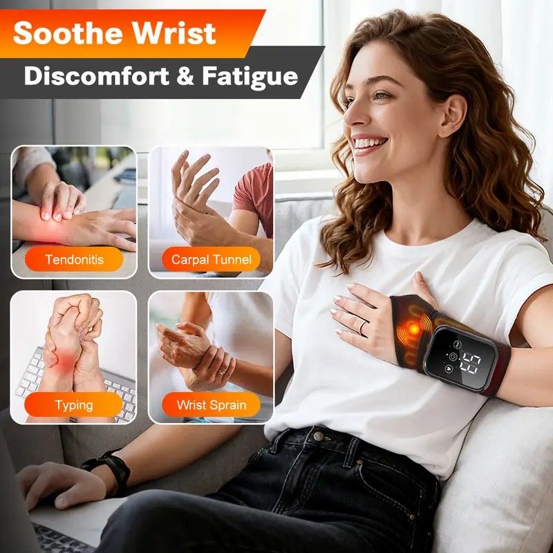 Heated Wrist Massager with Vibration