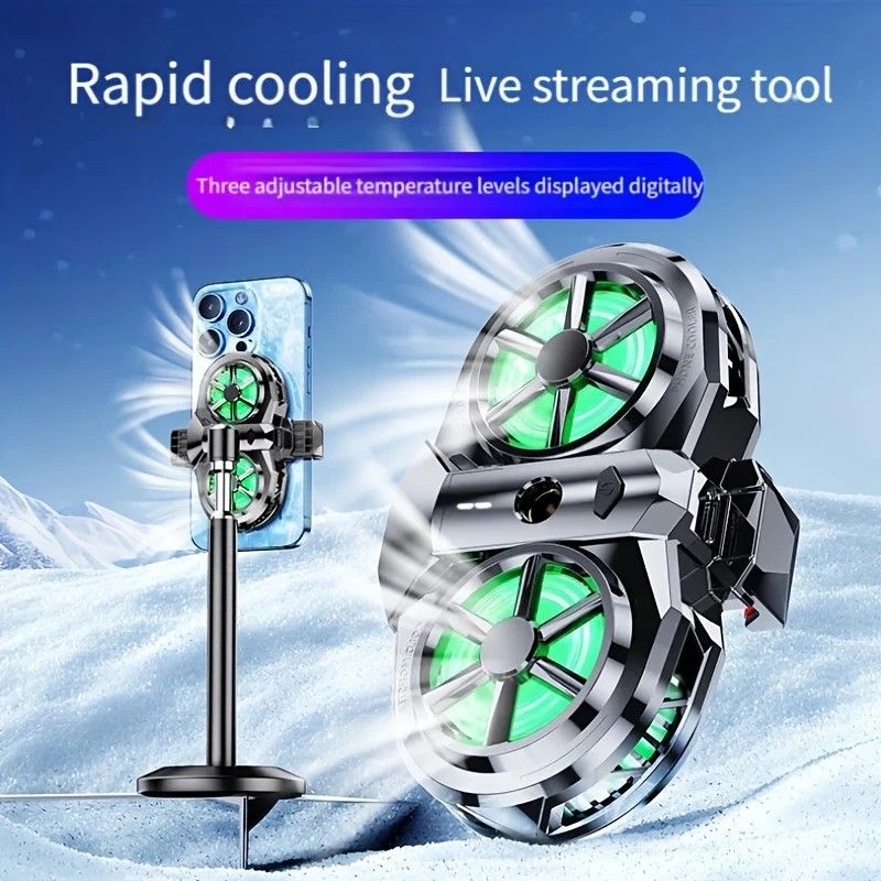 Phone Cooling Fan Clip with Digital Display