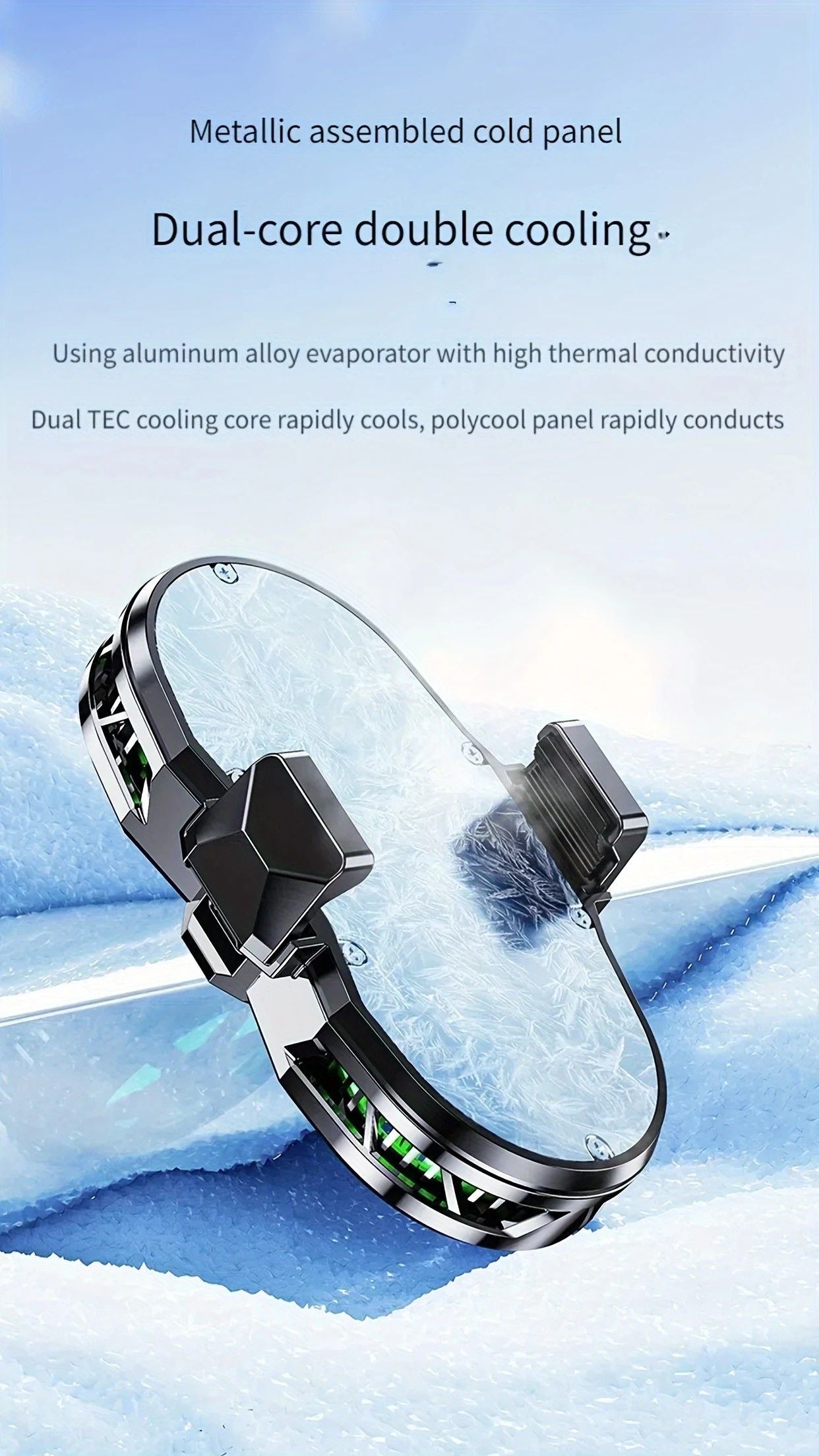 Phone Cooling Fan Clip with Digital Display