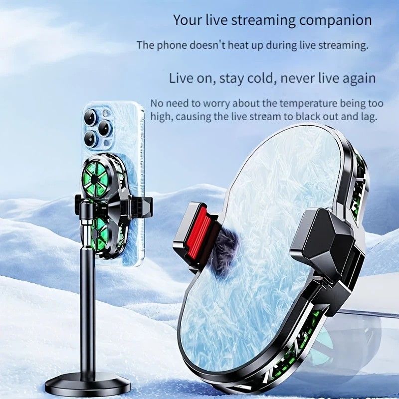Phone Cooling Fan Clip with Digital Display