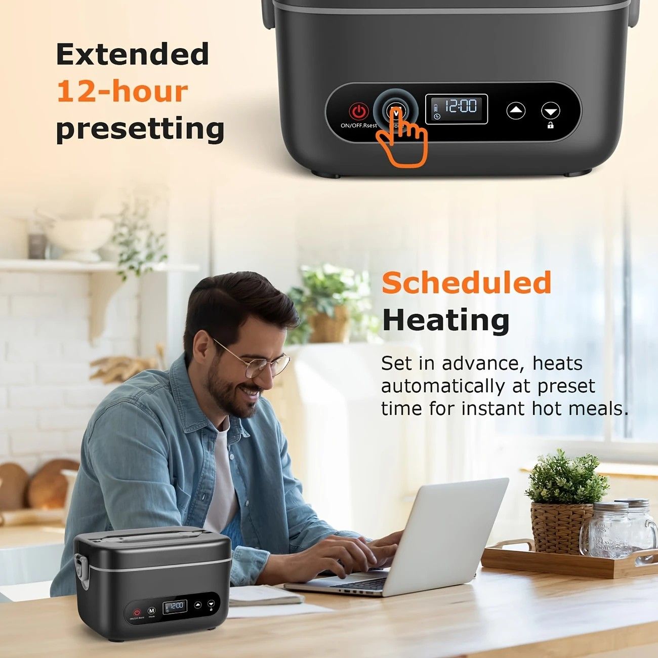 1.2L Rechargeable Electric Lunch Box