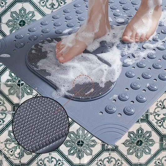 Grey Anti-Slip Massage Shower Mat