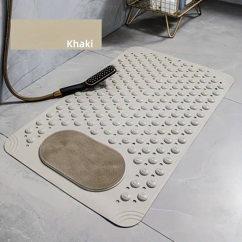 Grey Anti-Slip Massage Shower Mat
